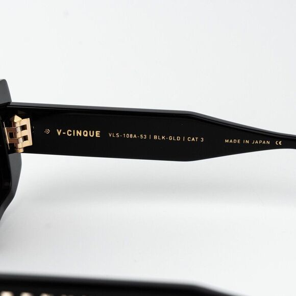 Valentino Women Sunglasses Black Gold Rose Square V - CINQUE VLS-108A-53 main image 16